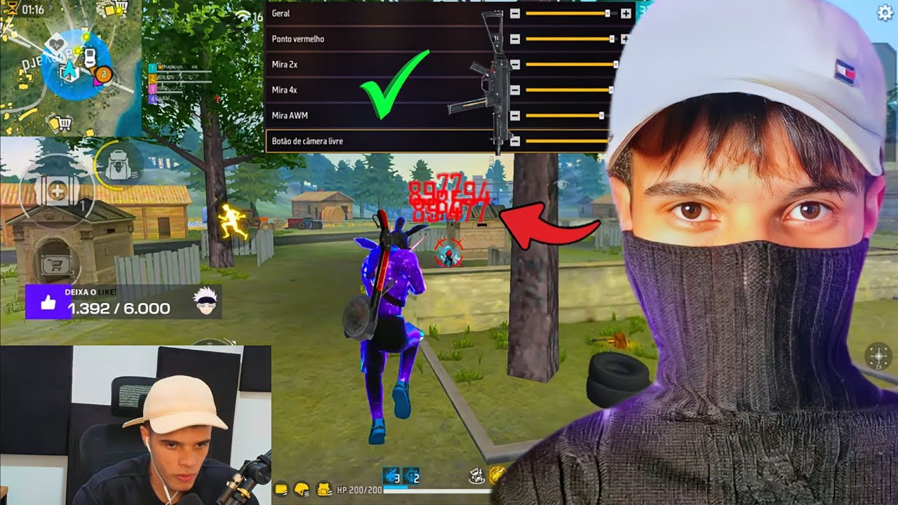 Testei a Sensibilidade do MARECHAL ALONE e Quase fui banido😯🔥(Sensi invejada) - Free Fire 