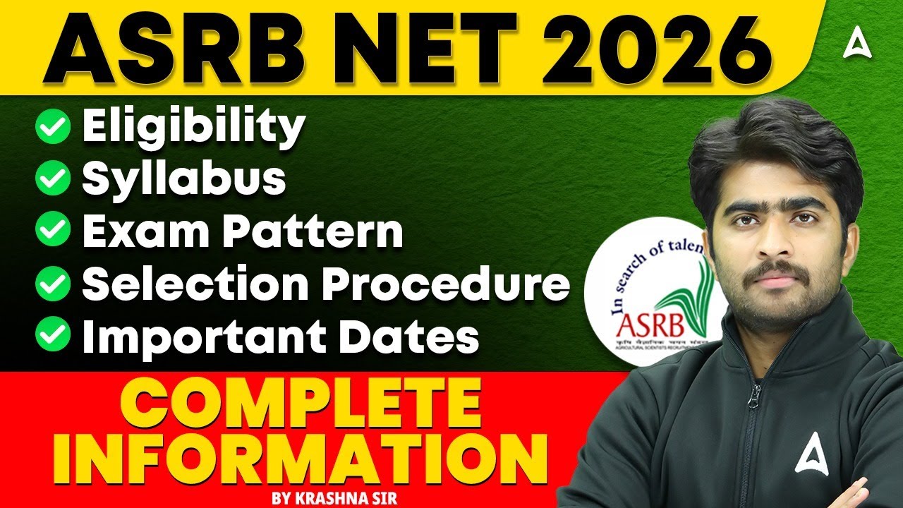 ASRB NET 2026 | ASRB NET Eligibility, Syllabus, Exam Pattern & Complete Information | By Krishna Sir