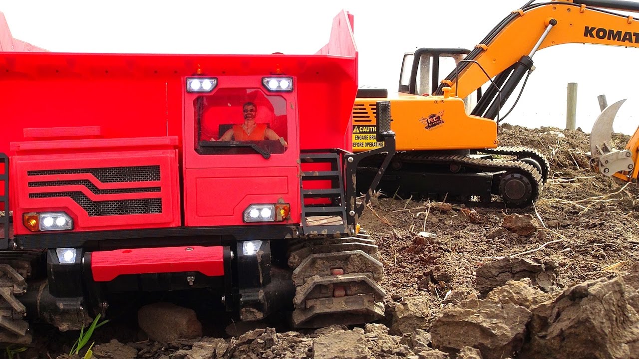 DiRT RiDGE DEMOLiTiON! 1/12 scale 4200xl DiGGER & Tracked 