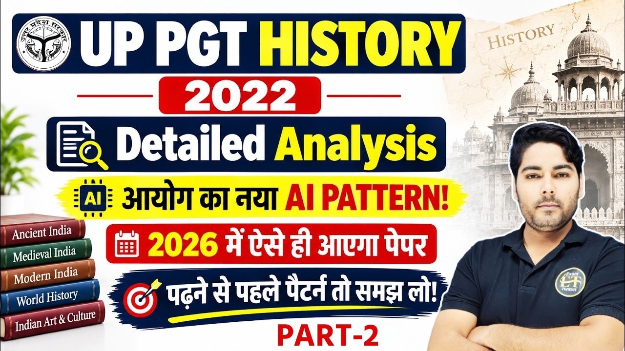 UP PGT History 2022 Detailed Analysis आयोग का नया AI Pattern-2 | UP PGT 2026 History by Abhishek Sir