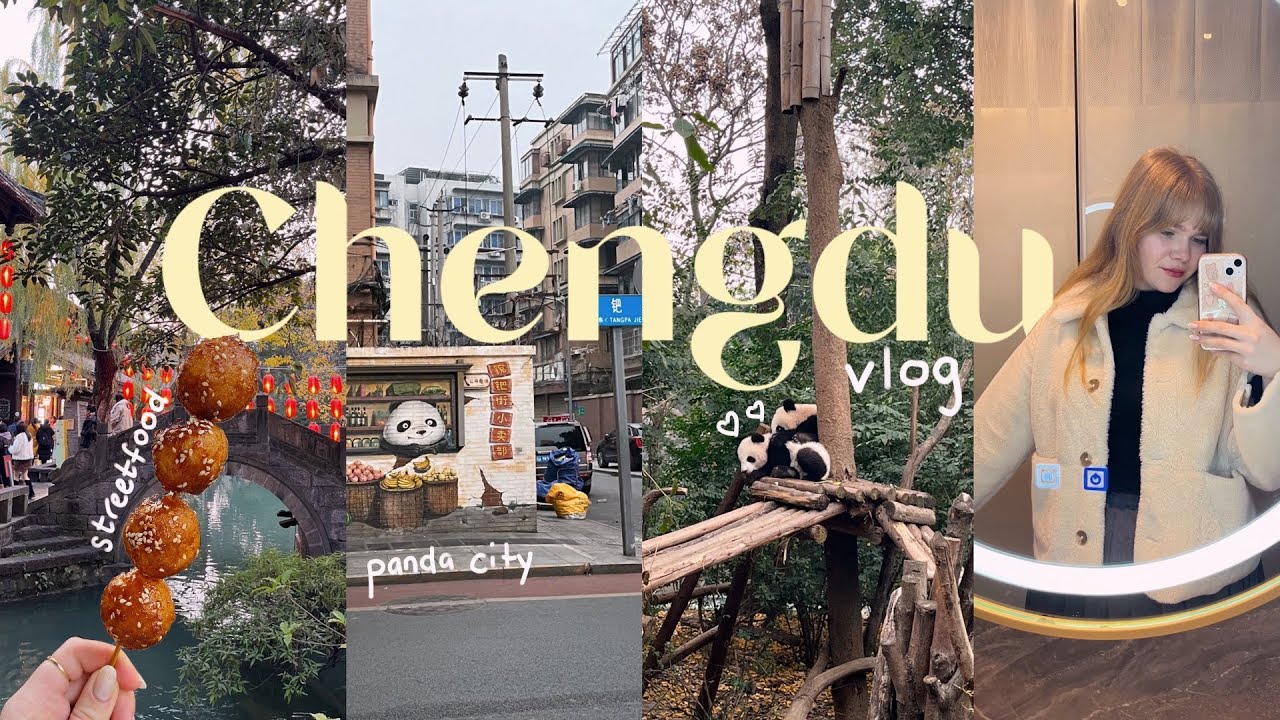 china vlog 🐉 chengdu: giant pandas, street food, kuanzhai alley and people's park