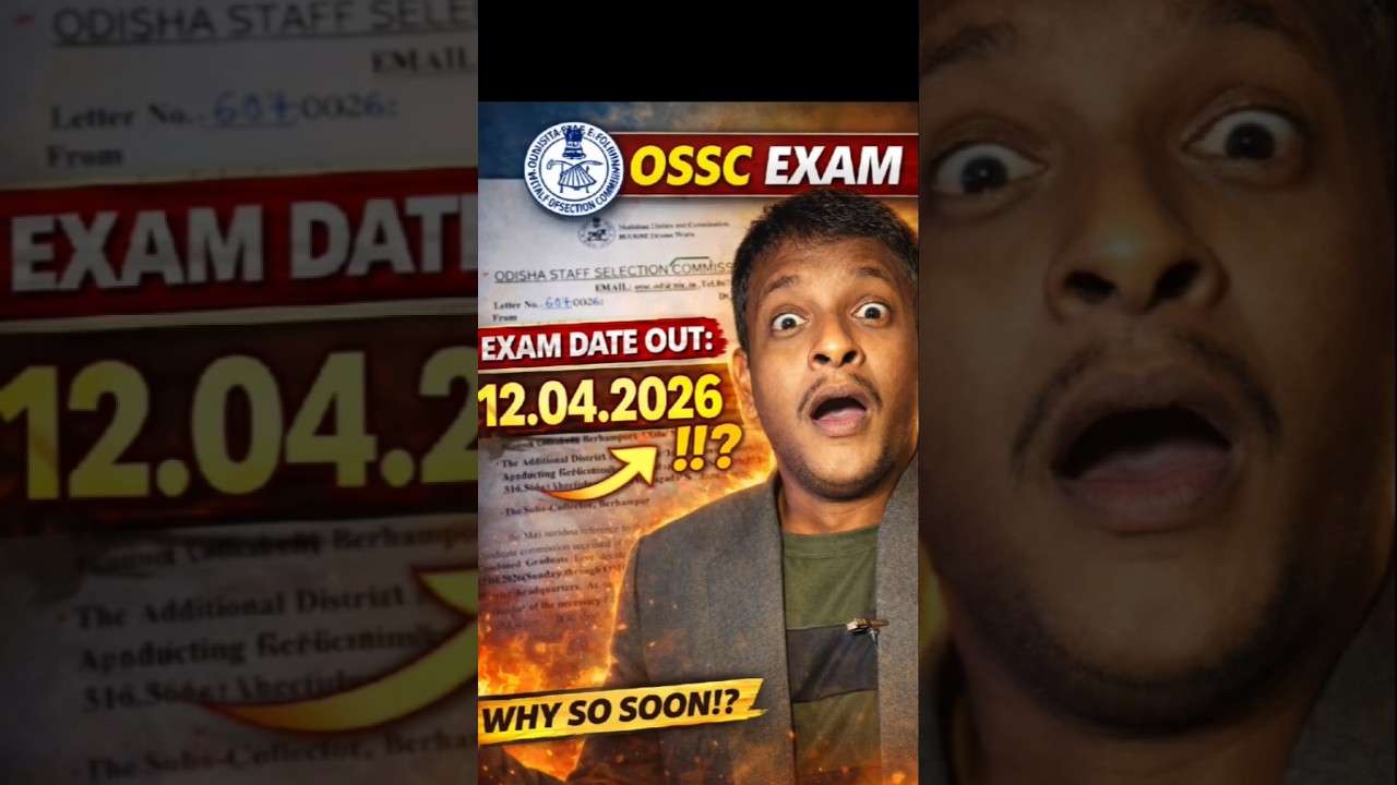 OSSC CGL Exam date Out🔥l Ossc cgl Exam update #shorts