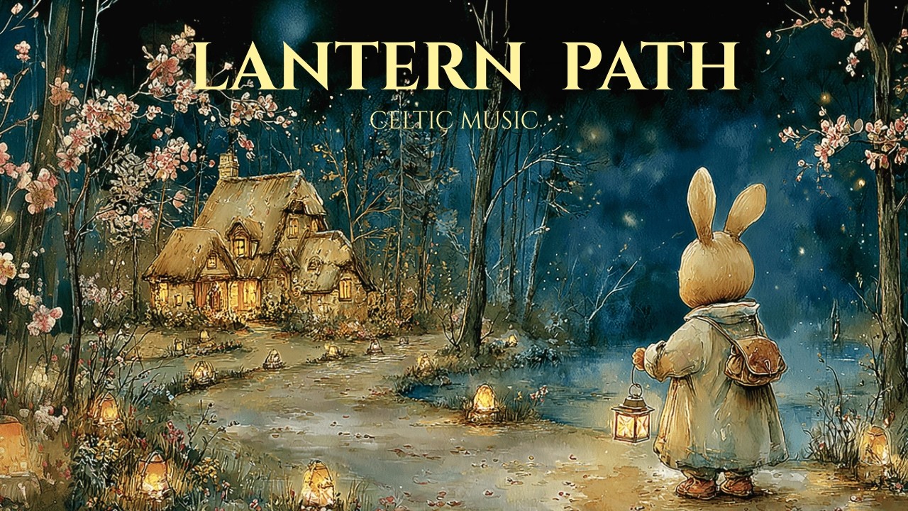 Celtic Music | A Lantern Path Through the Forest to a Cozy Cottage | Relaxing Night Music
