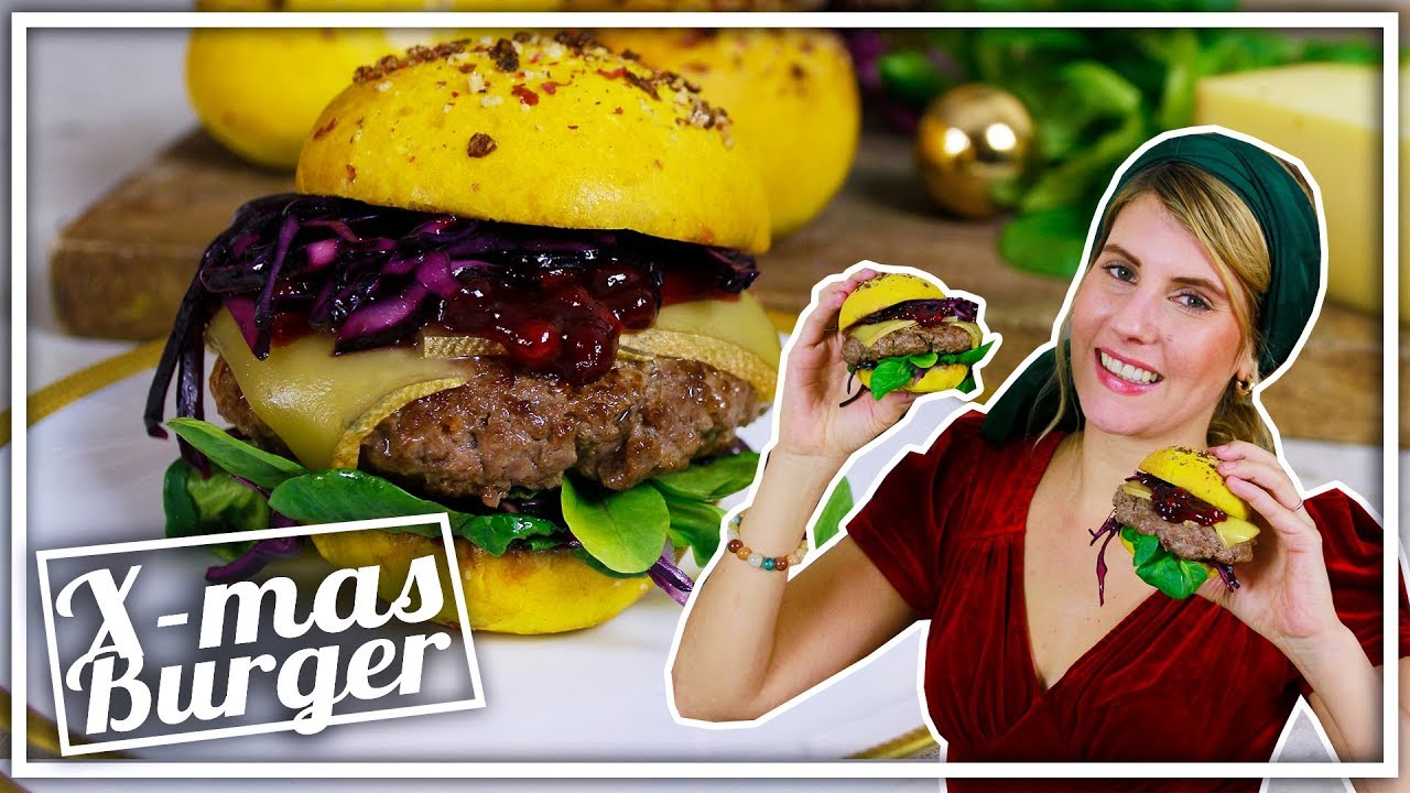 X-Mas Burger mit selbst gebackenen Brötchen | #KÄSELIEBE | Felicitas Then