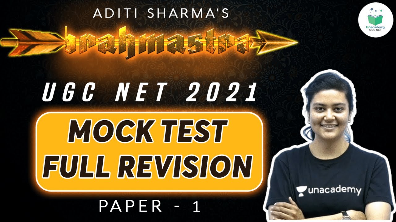 NTA UGC NET 2021 | Brahmastra JRF 2021 | Mock Test Full Revision for Paper -1 | by Aditi Sharma