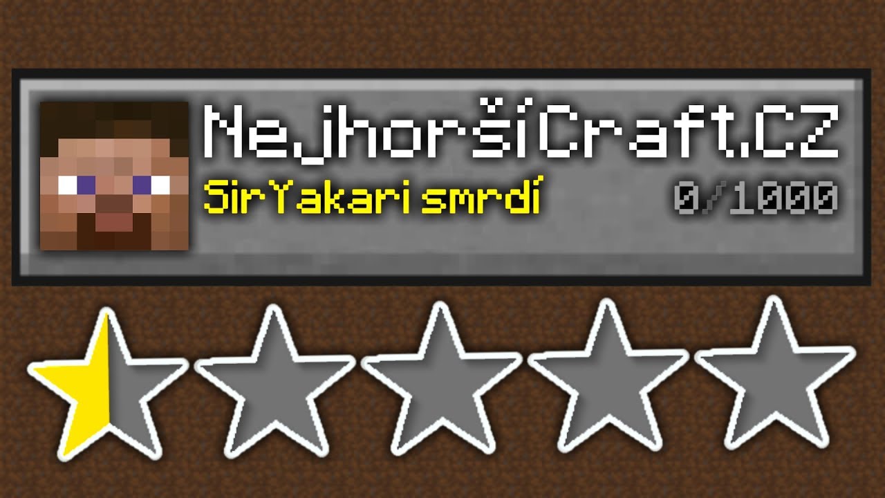 Nav&scaron;t&iacute;vil jsem ten NEJHOR&Scaron;&Iacute; Minecraft server