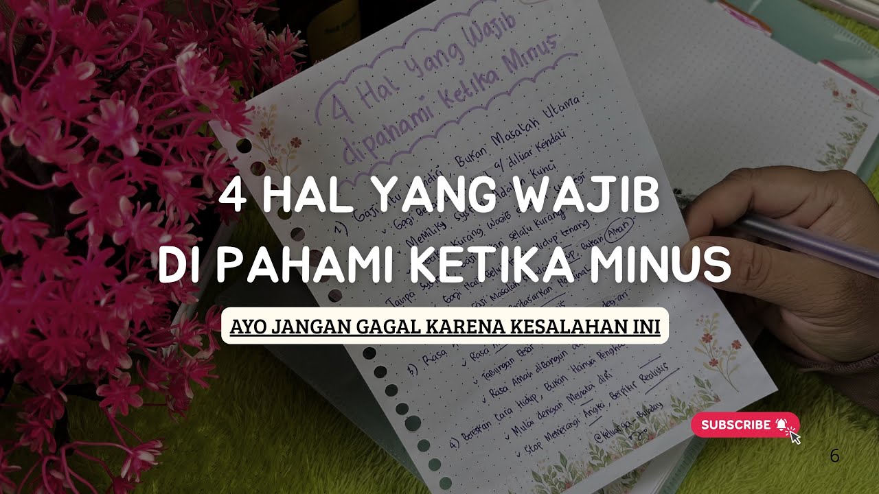 4 HAL YANG WAJIB DIPAHAMI KETIKA MINUS || KAMU JANGAN GAGAL LAGI YA PLEASE #budgeting #gajian 