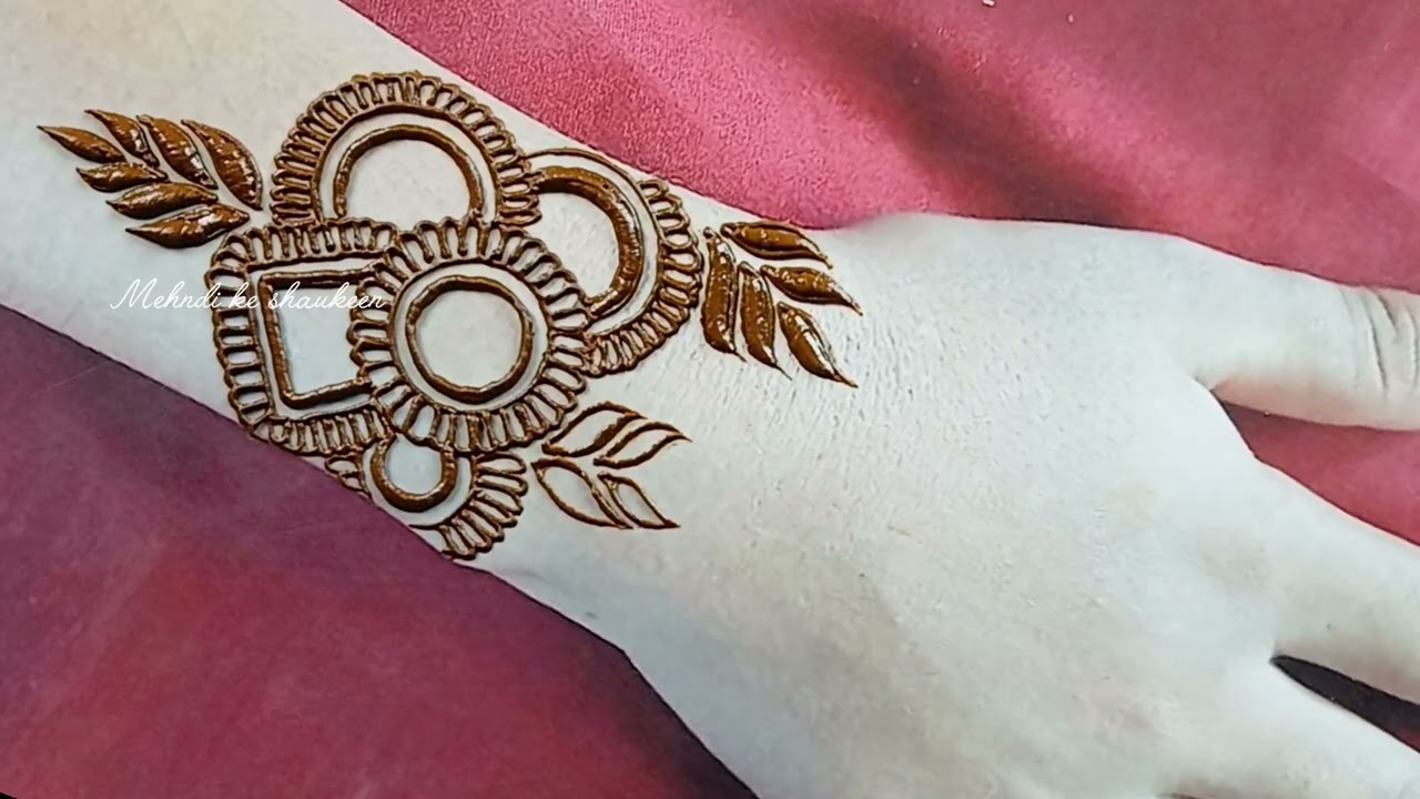 Floral Pattern mehndi back hand l full tutorial step by step l back side simple mehndi design l