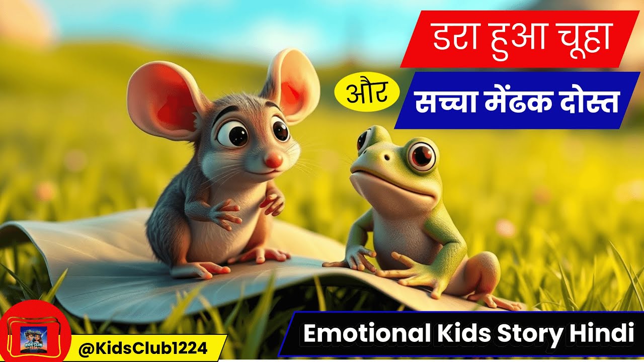 डरा हुआ चूहा और सच्चा मेंढक दोस्त | Emotional Kids Story Hindi | 