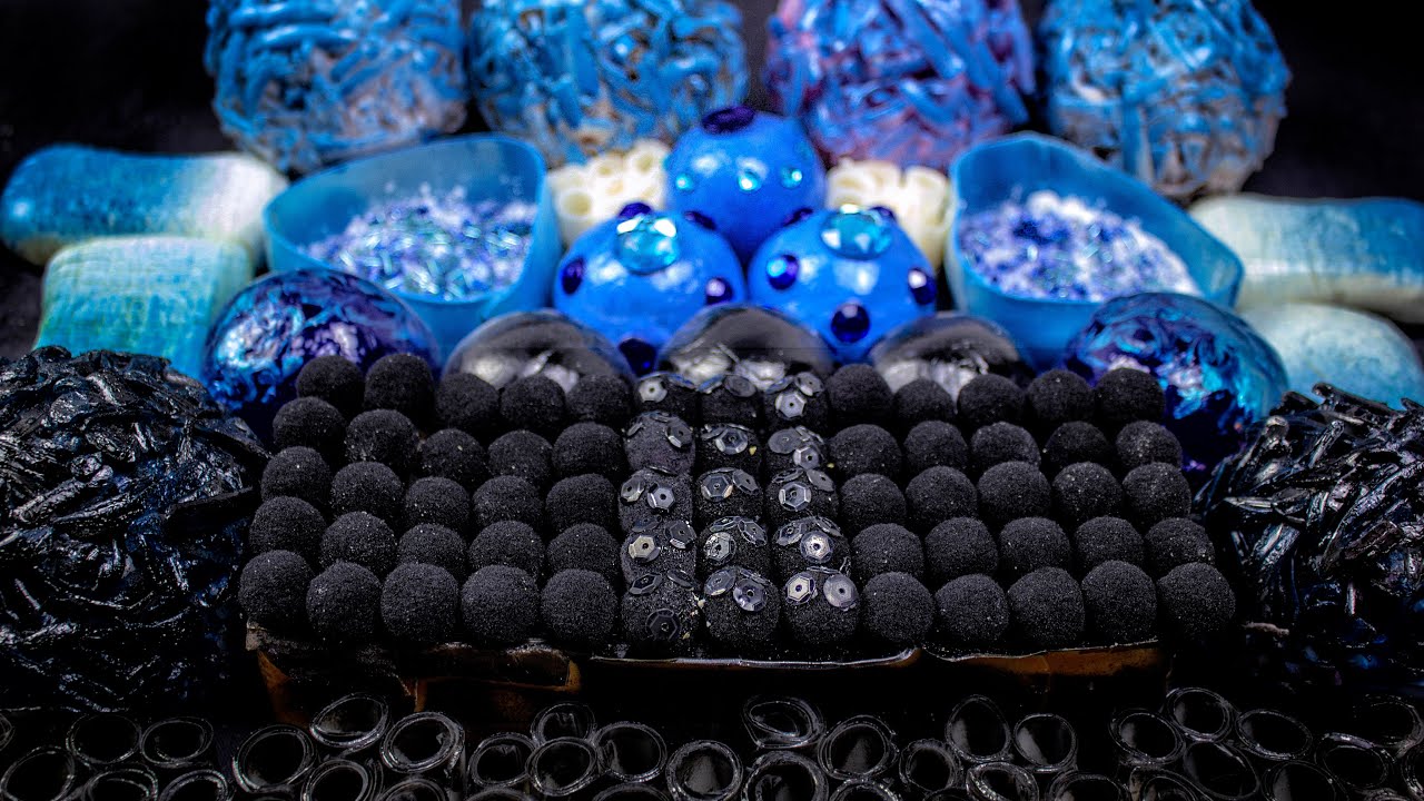 Crispy starch box 🆕 Clay cracking 💥 Cutting cubes 💙  ASMR Relax Sound for Sleep 😴