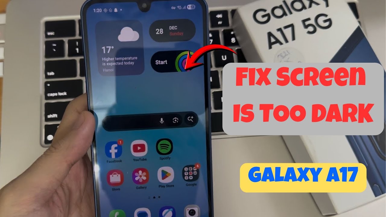 Samsung Galaxy A17: Как исправить проблему со слишком темным или чрезмерно тусклым экраном