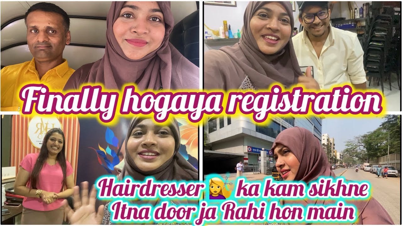 Finally registration hogya Itna mera🥹❤️✨ 50 hazar fees 😳q sikhna chahti hon main hairdresser ka kaam