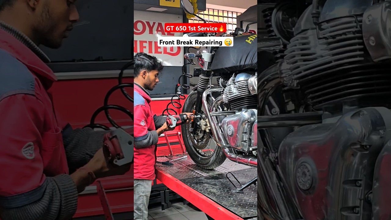 GT 650 First Service🔥 Continental GT Bybre Brake Repairing #gt650service #gt650 #bike #continental