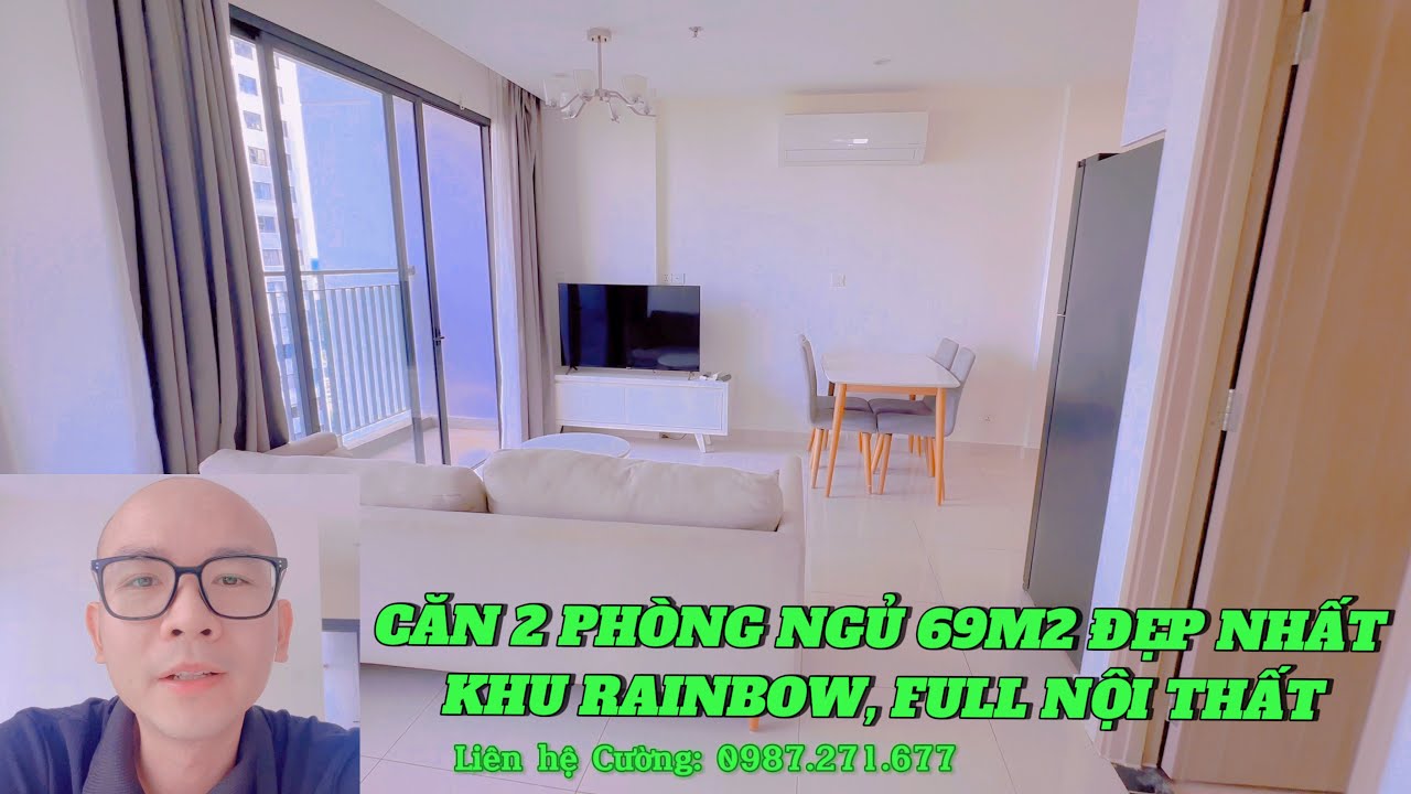 CĂN 2 PHÒNG NGỦ CỘNG FULL NỘI THẤT ĐẸP NHẤT KHU RAINBOW - VINHOMES GRAND PARK