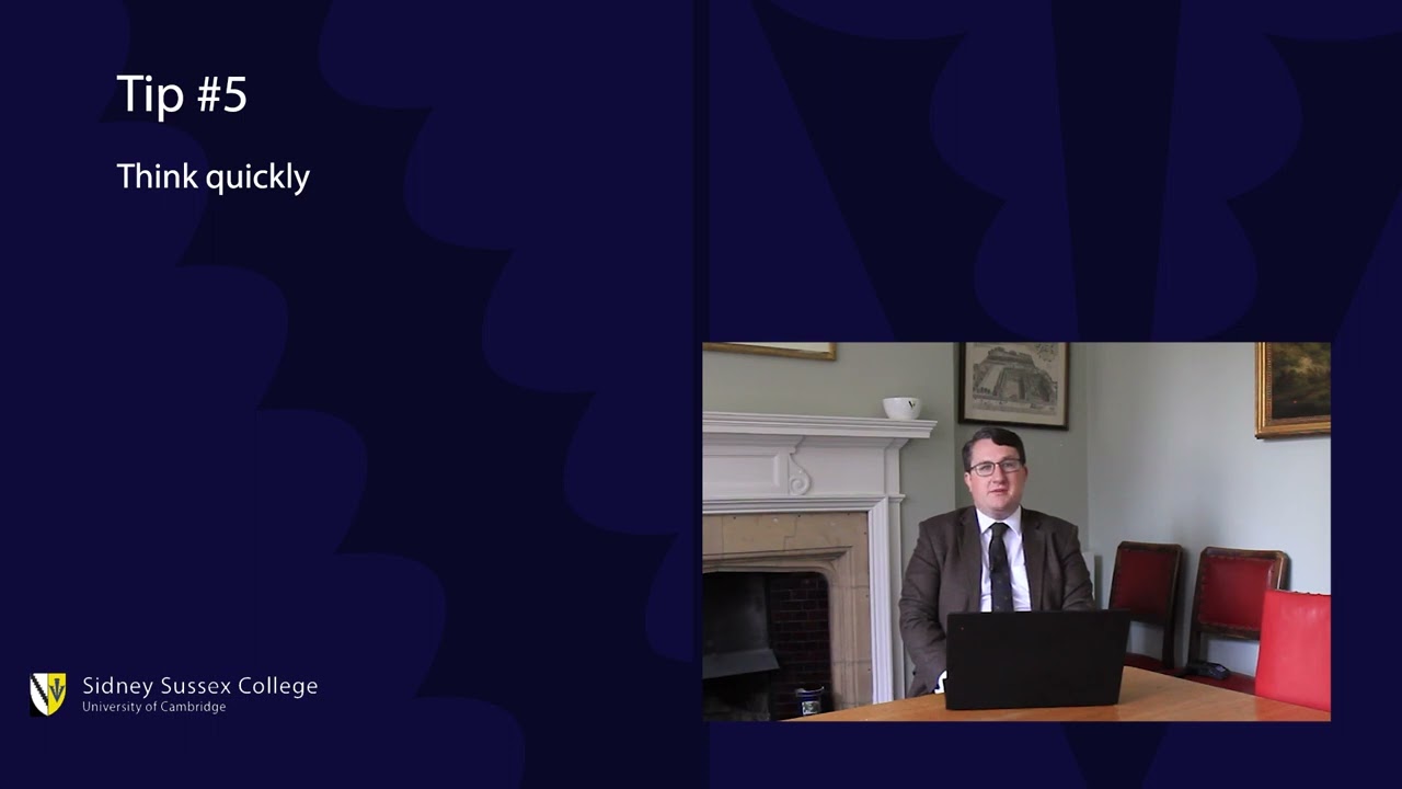 Computer Science - Cambridge Interview tips from Matthew Ireland, Sidney Sussex College.