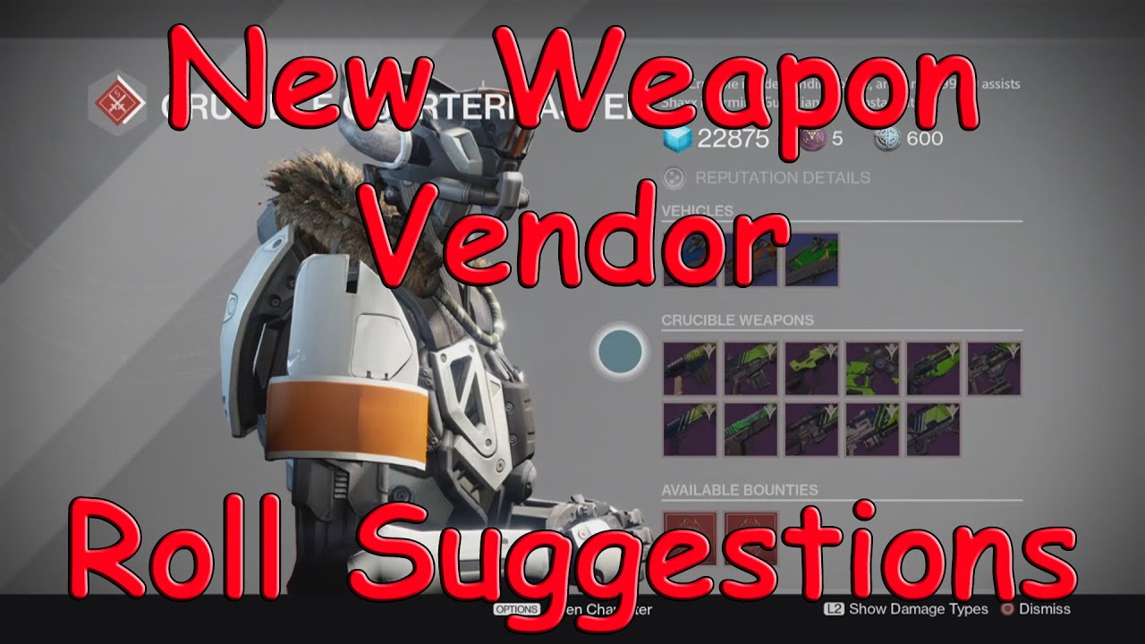 Destiny April Update - New Vendor Weapon Rolls - What To Get, What Not To Get