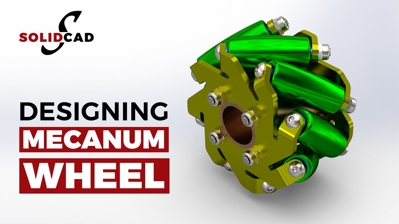 Mecanum Wheel Designing in SolidWorks | SolidWorks Tutorial | SolidCad