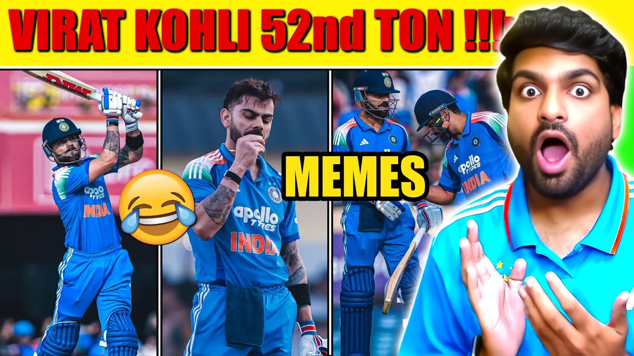 VIRAT KOHLI 52nd CENTURY 😍 IND vs SA 1st ODI 2025 MEMES 😂