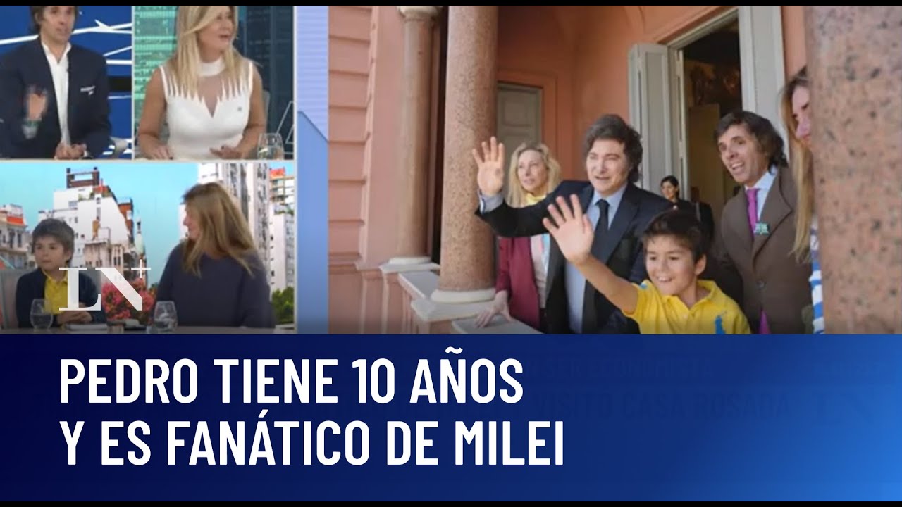 Conoció a Milei y saludó desde el balcón de la Casa Rosada