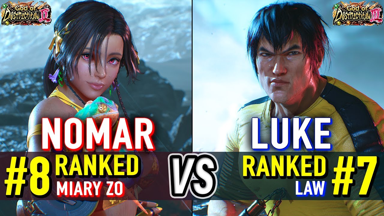 T8 🔥 NOMAR (#8 Ranked Miary Zo) vs LUKE SIDEWALKER (#7 Ranked Law) 🔥 Tekken 8 High Level Gameplay