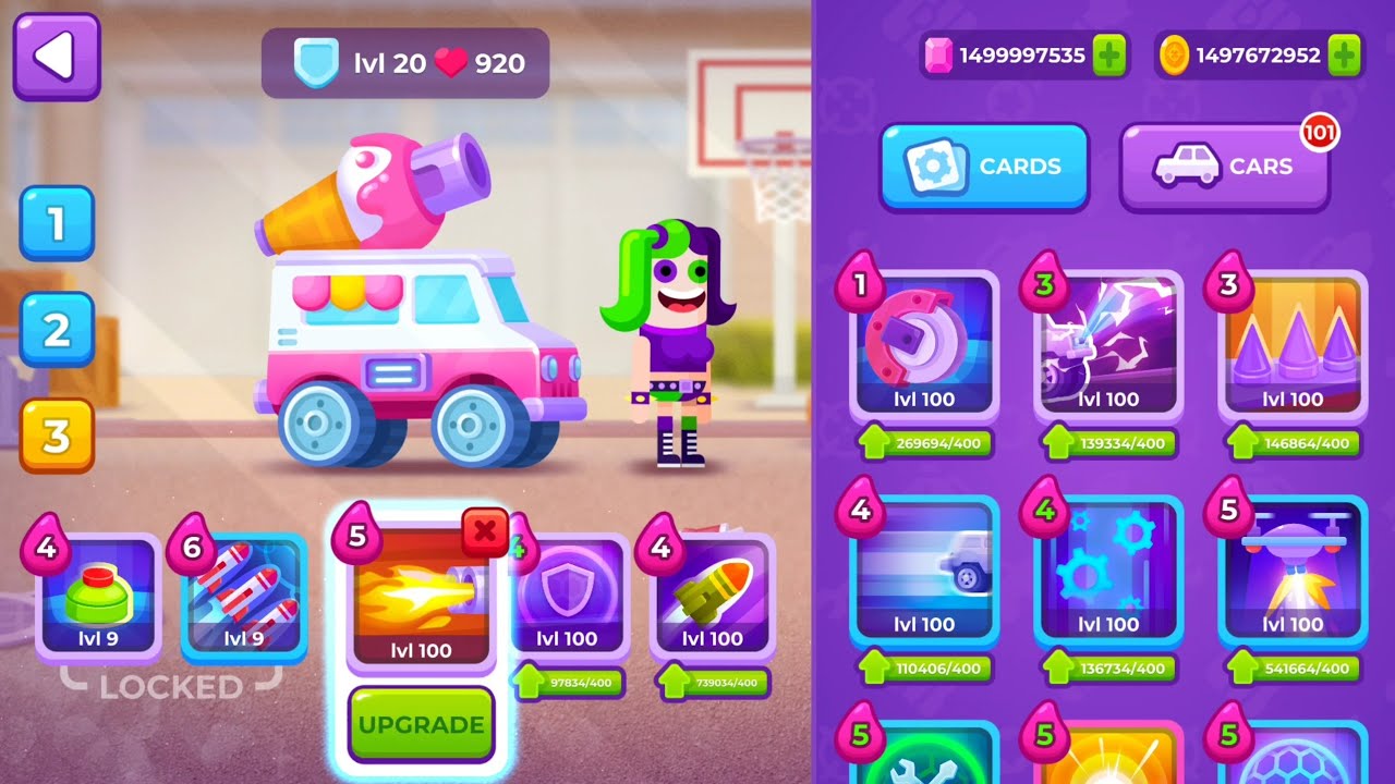 Racemasters All Cars Upgraded to MAX Level 100