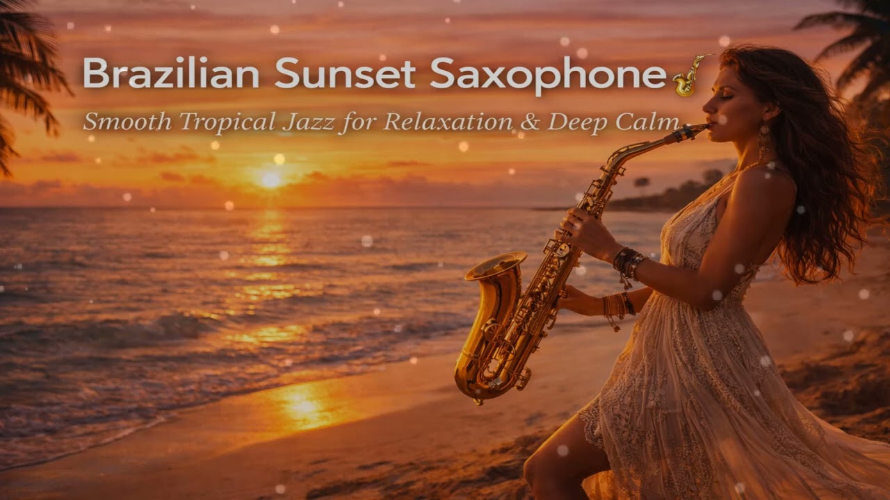 Brazilian Sunset Saxophone 🎷 Smooth Tropical Jazz for Relaxation & Deep Calm