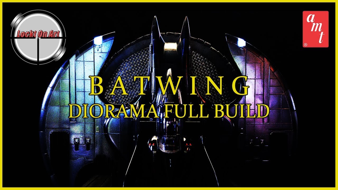 BATWING Diorama Full build 1/25 Scale AMT Model with LED Lights