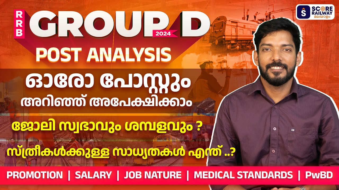 RRB Group D Post Analysis | Best Classes for Railway Exams | SCORE Railway മലയാളം | 2025