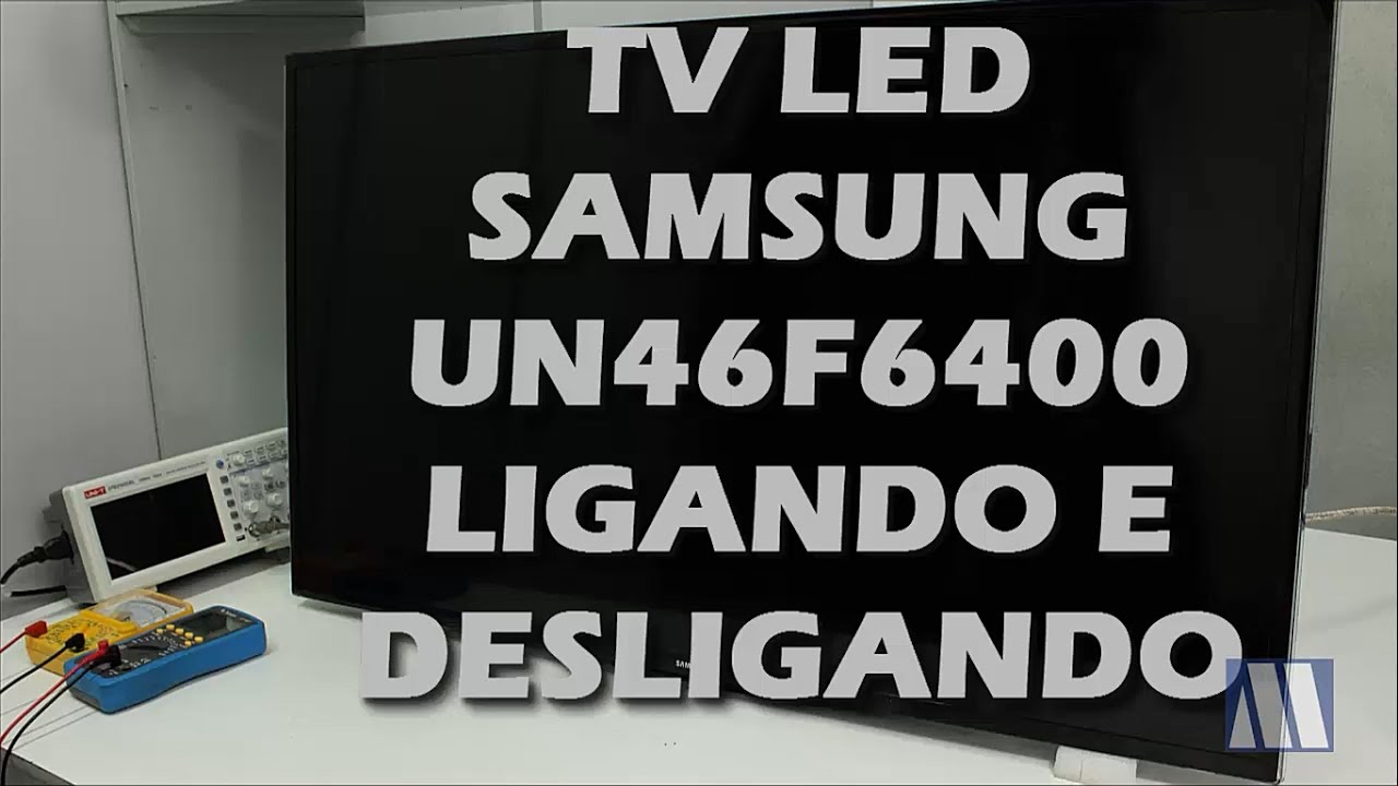 TV LED Samsung UN46F6400   Ligando e desligando