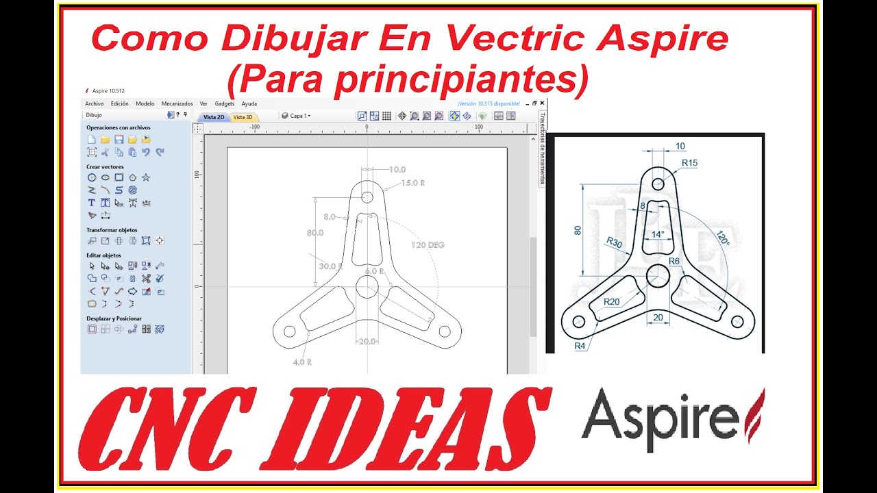 Como Dibujar En Vectric Aspire (Para principiantes)