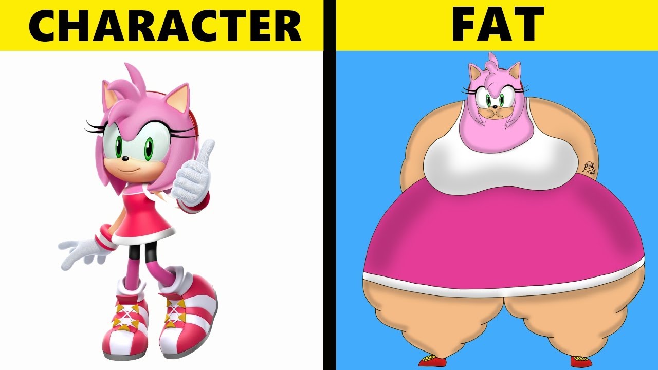 SONIC CHARACTERS FAT VERSION