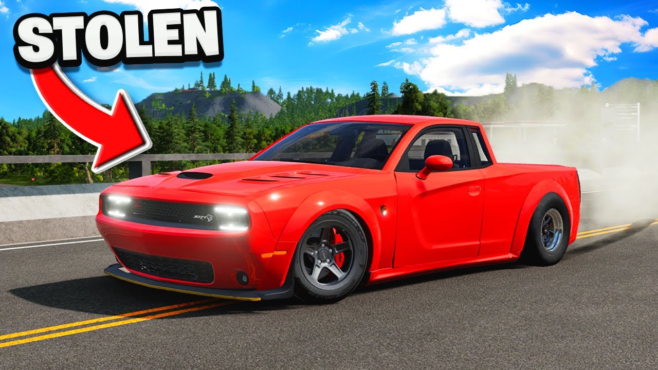 Мой грузовик Hellcat Challenger угнали в BeamNG Drive