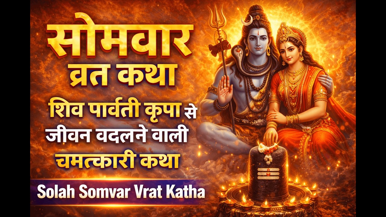 सोमवार व्रत कथा | शिव पार्वती कृपा से जीवन बदलने वाली कथा | Solah Somvar Vrat Kath | Premanandji