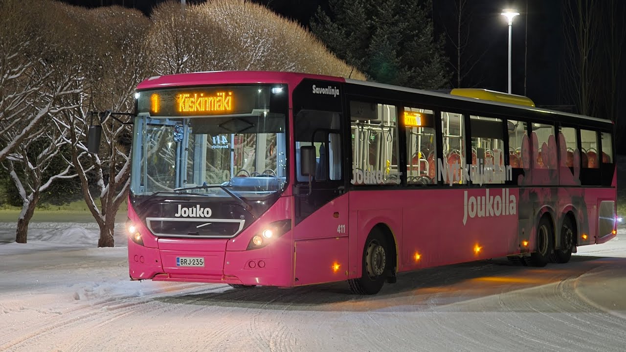 Savonlinja 411 Volvo 8900LE B8RLE 6x2 @ Jouko bus line 1 in Lappeenranta, Finland