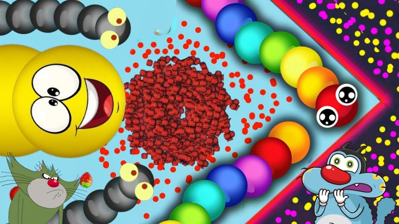 OGGY Became A Big giant Snake Saamp Wala game Snake.io hungry Worms jack and BoB