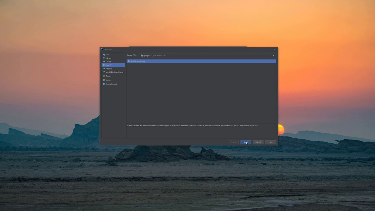 Installation af JavaFX15 i IntelliJ