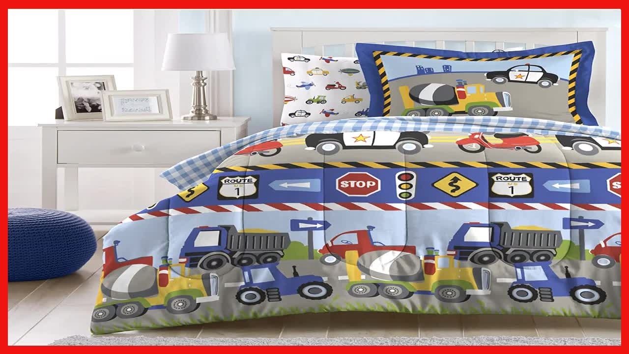 Dream Factory Construction Bedding Set: Easy, Durable, and Kid-Approved