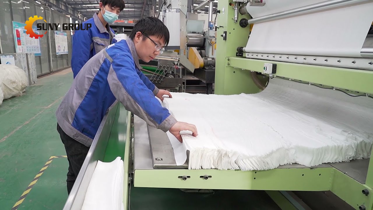 Soft Facial Cotton Tissue Making Machine | Dry Wipes Production Line