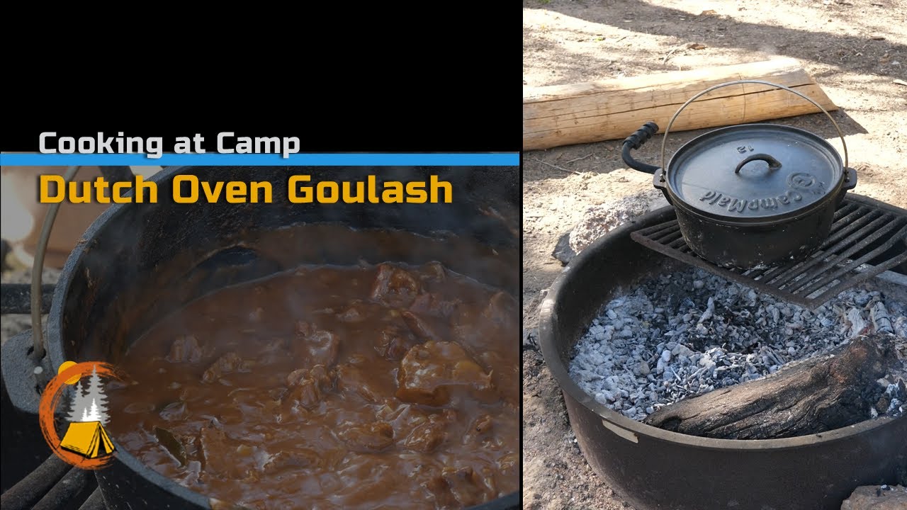 Dutch Oven Goulash Over a Campfire | Rustic Camp Cooking