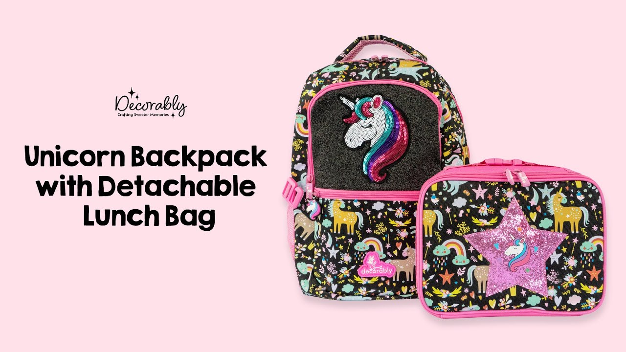 ✨Unicorn Dreams: The Ultimate Sparkly Backpack Set for Girls!🦄