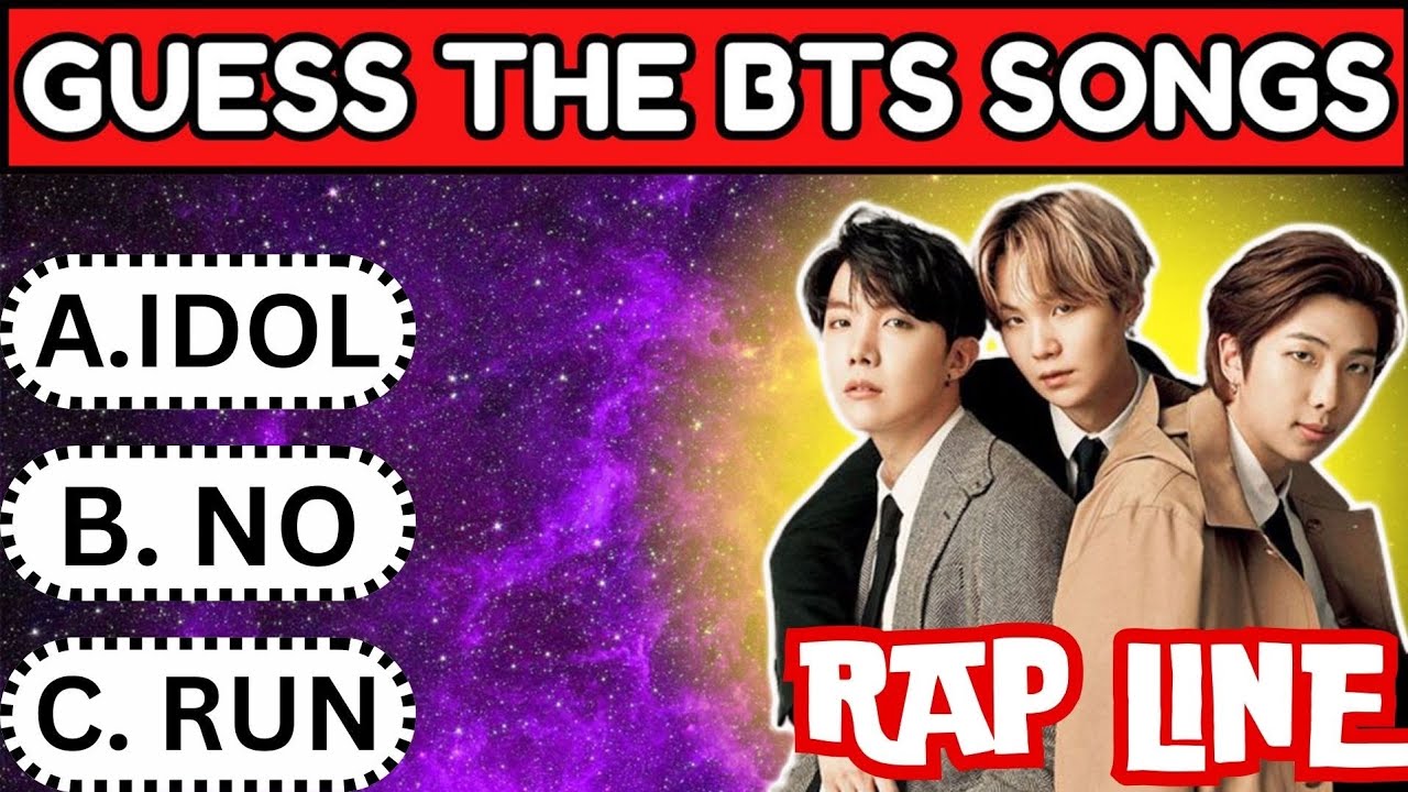 BTS QUIZ - BTS RAPLINE - Can you guess BTS SONGS by RAPLINE?