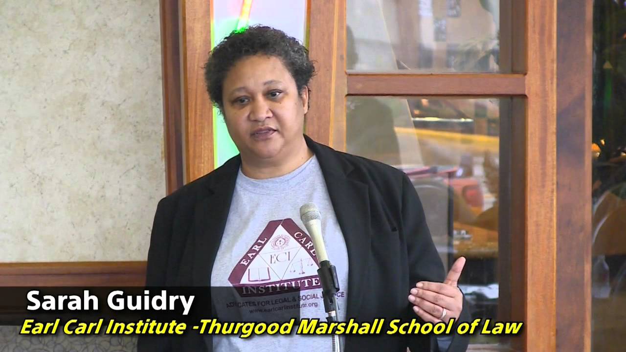 Today in Houston, Sarah Guidry and the Earl Carl Institute at the Thurgood Marshall School of Law
