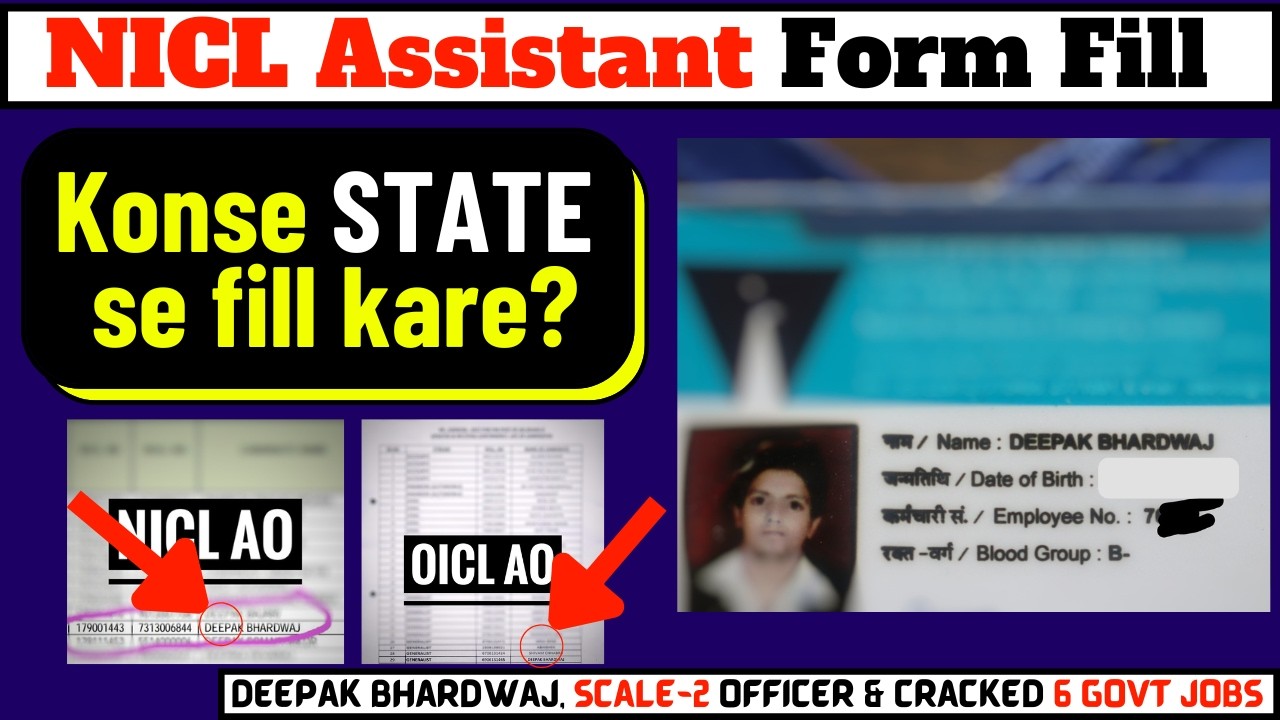 Nicl Assistant - Konse State se form fill kare?