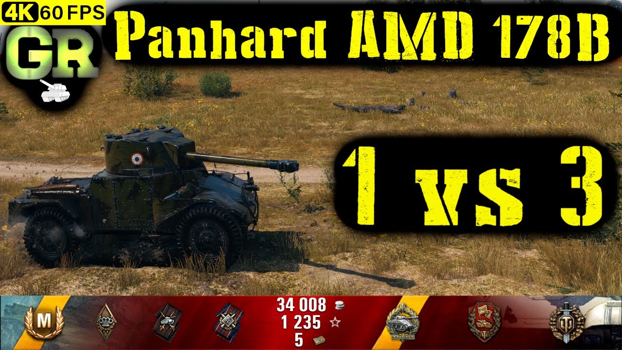 World of Tanks Panhard AMD 178B Replay - 8 Kills 2.5K DMG(Patch 1.4.0)