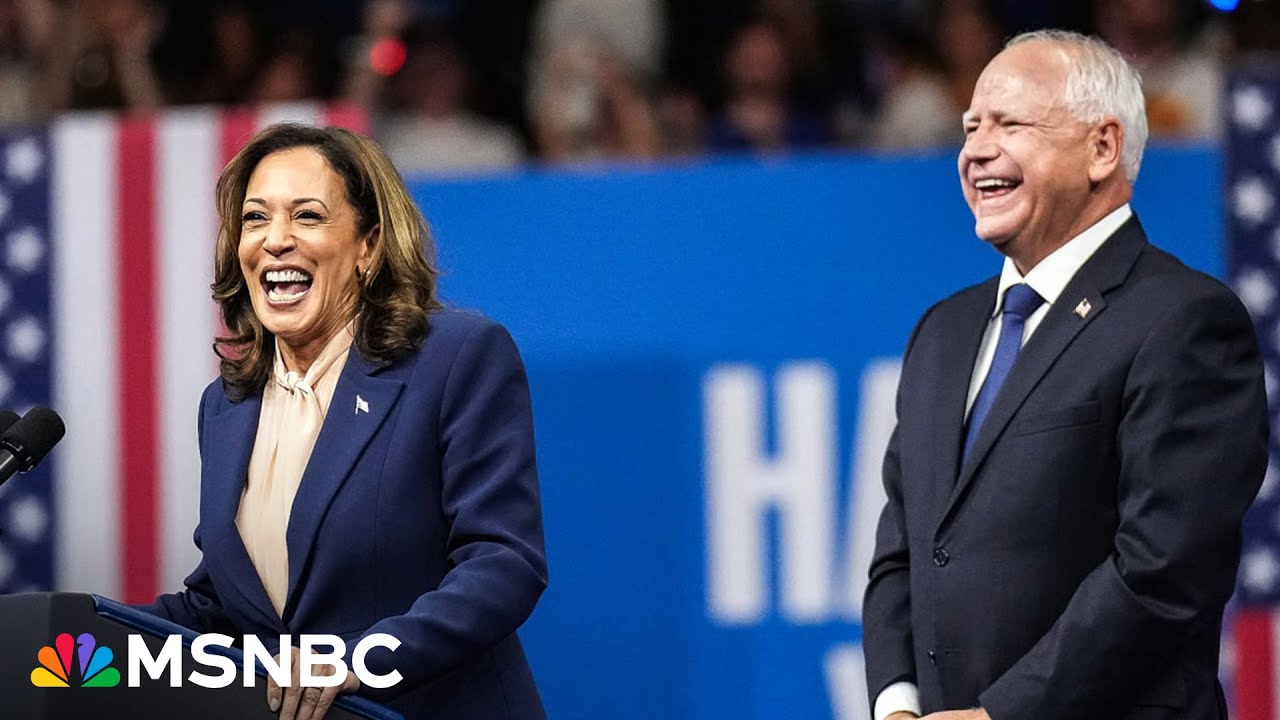 See Kamala Harris introduce her running mate Tim Walz for the first time