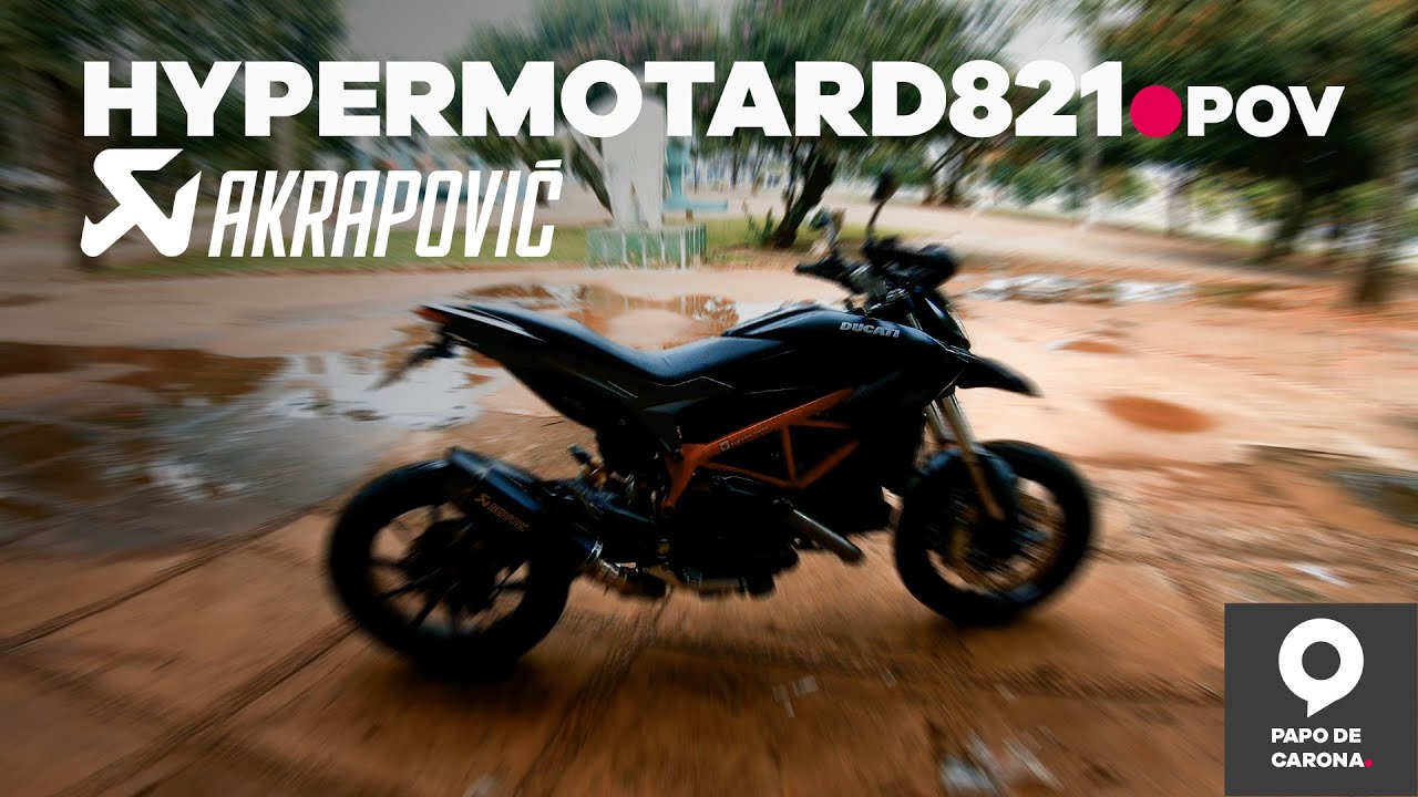 Ducati Hypermotard 821 Akrapovic Sound [RAW Onboard]