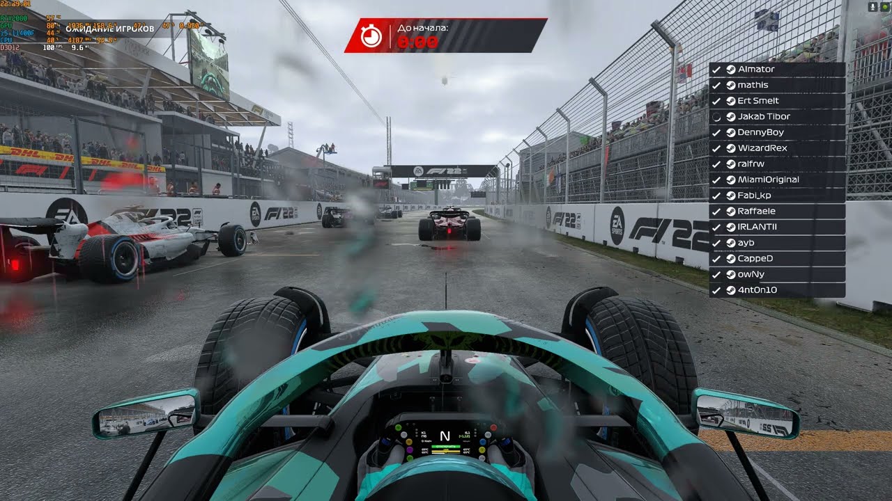 F1 2022 Canada + rain ( off abs-tc) Fanatec csl DDPRO + Esports V2+CSL Pedals LC (RTX2080)