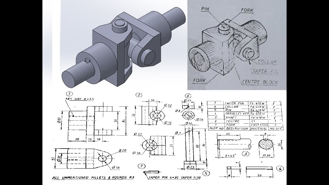 Modeling of Universal Coupling Parts using Soild Edge V19