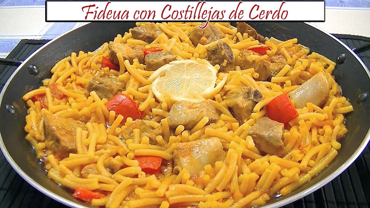Fideuá con Costillejas de Cerdo | Receta de Cocina en Familia
