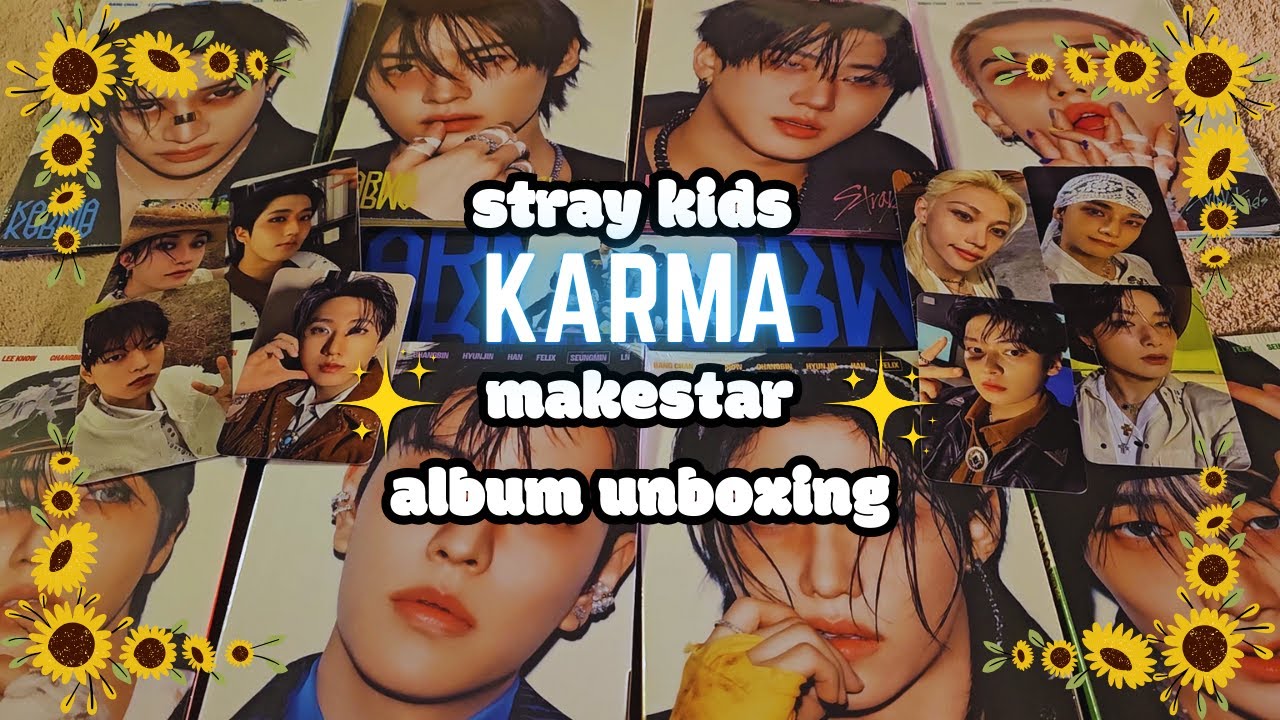 ♥ stray kids  스트레이 키즈 karma makestar album unboxing (accordion & compact versions) ♥